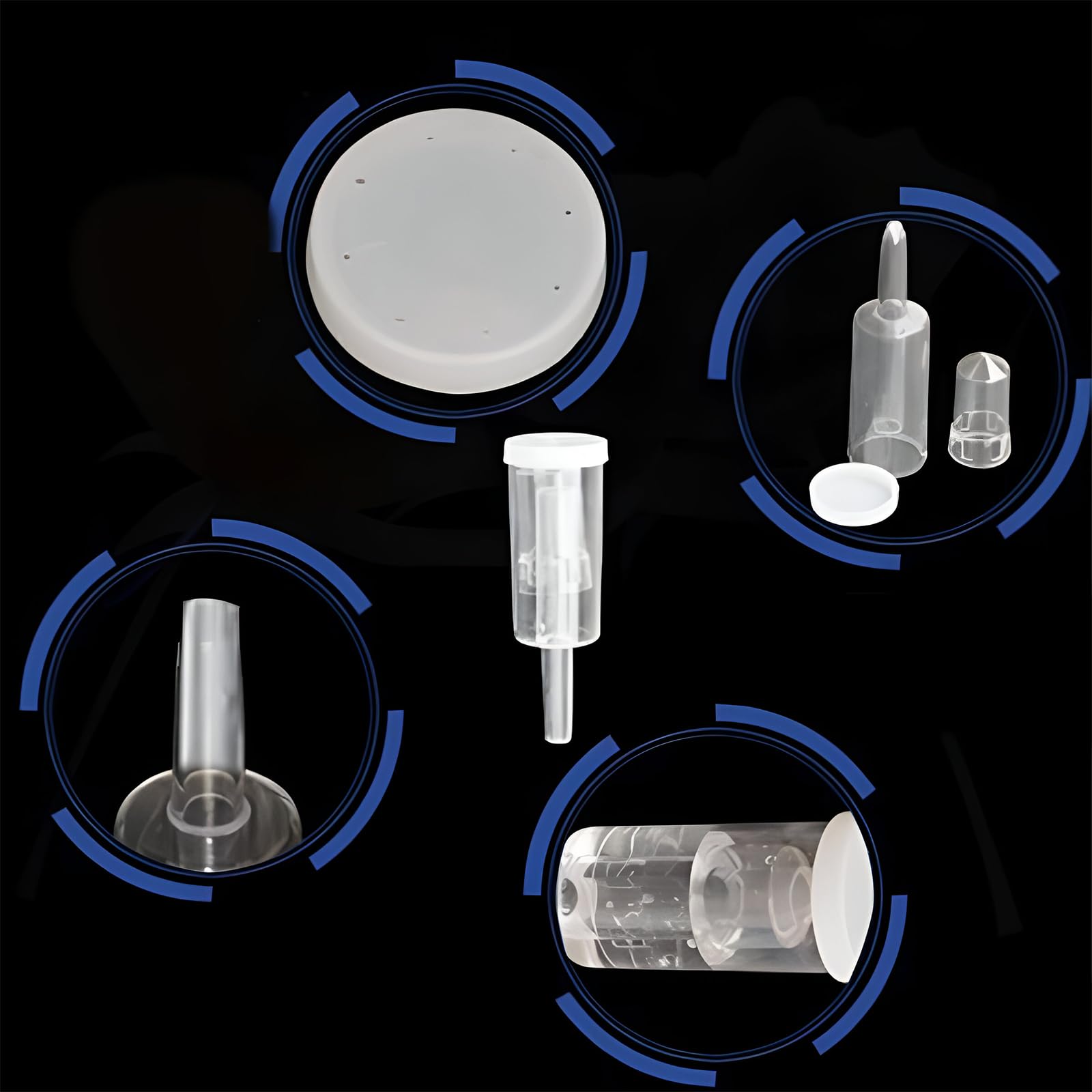 Esclusas de Plástico, Esclusas de Plástico Arandelas de Silicona Fermentación Airlock Esclusa de Aire Cerveza Artesanal Airlock Bubbler para preservar el hogar elaborar Cerveza (6)