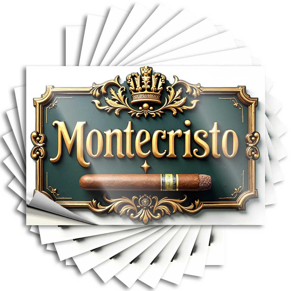 Saying - Heavy Wall Montecristo Cigar: A Symbol of Luxury and Elegance for Narrow Work Desk Decor(6X9CM)