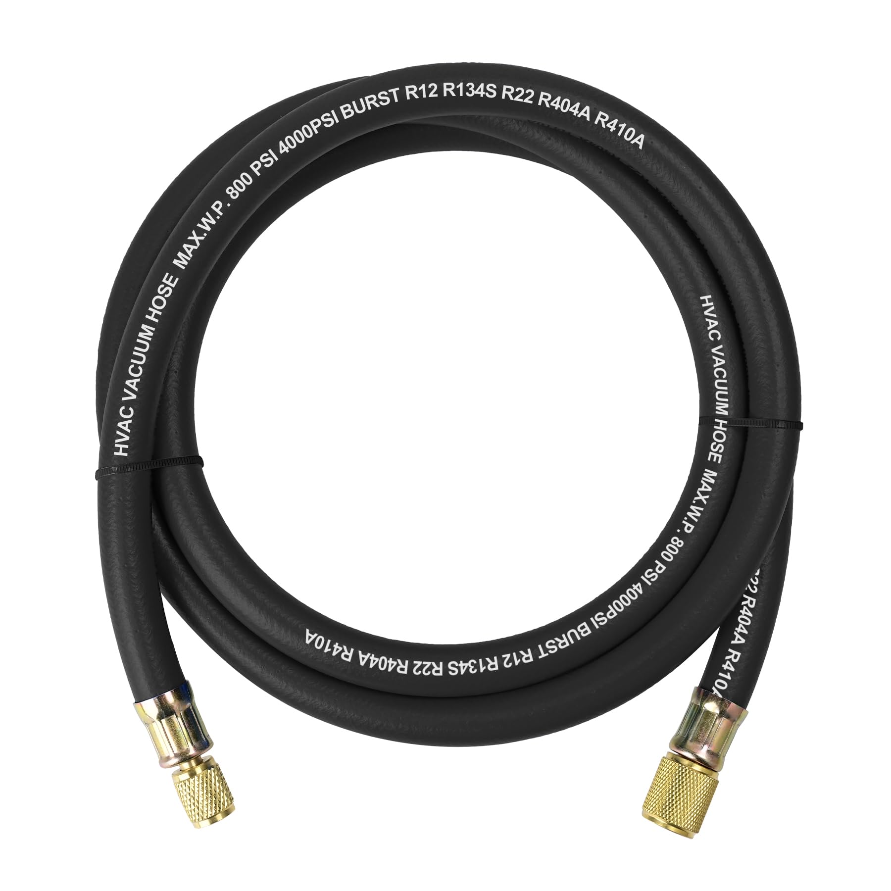 Elyaspedy 2024 Upgrade HV1 – 3/8″ Vacuum Hose,Fittings: 3/8″x 3/8″,Working Pressure: 800 (Psi),BurstPressure: 4000 (Psi),Compatible with most refrigeration and air conditioning equipment,5 Ft,Black