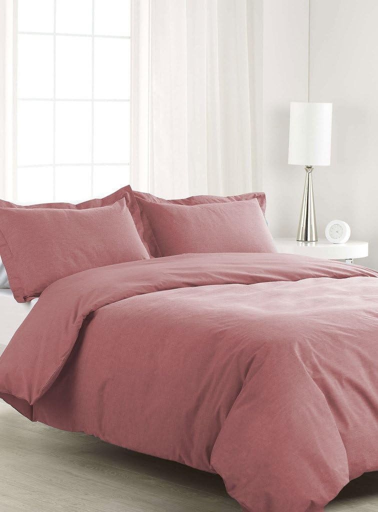 Scala Bedding 400 TC 500% Egyptian Cotton 1 Piece Duvet Cover California King Size Solid Magenta