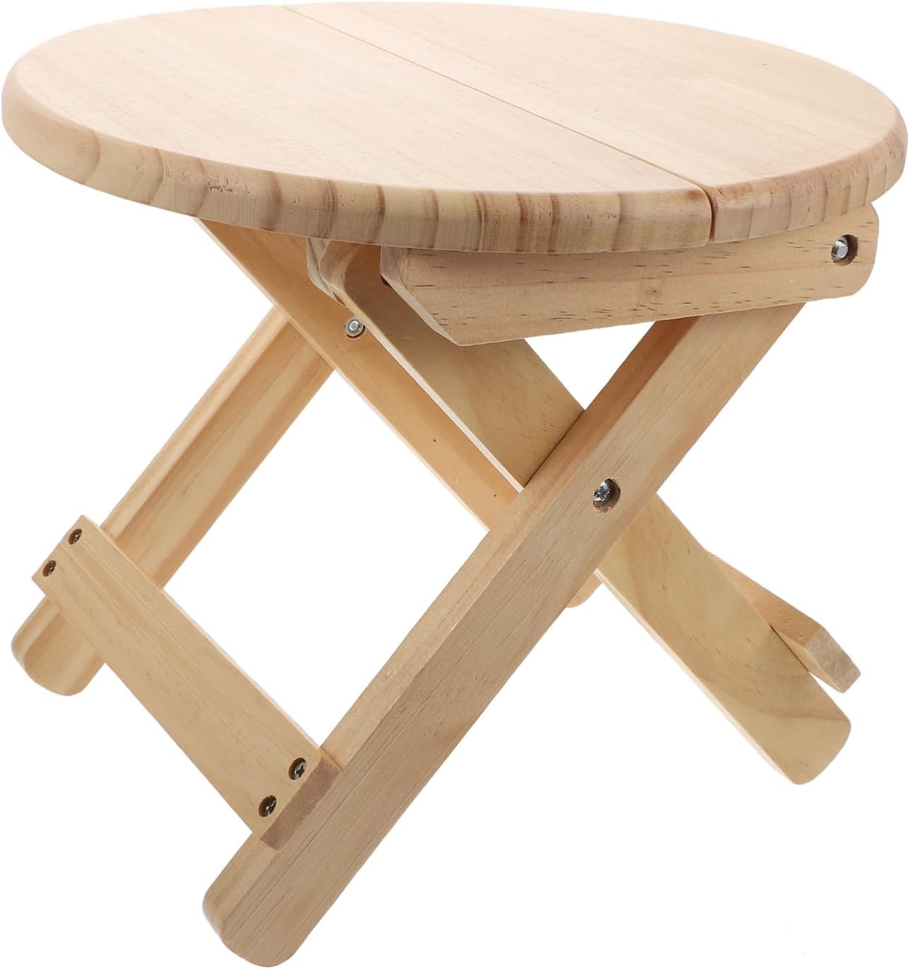 Luxshiny Folding Stool for Home Office Kitchen Small Stool Non-Skid Simple Design
