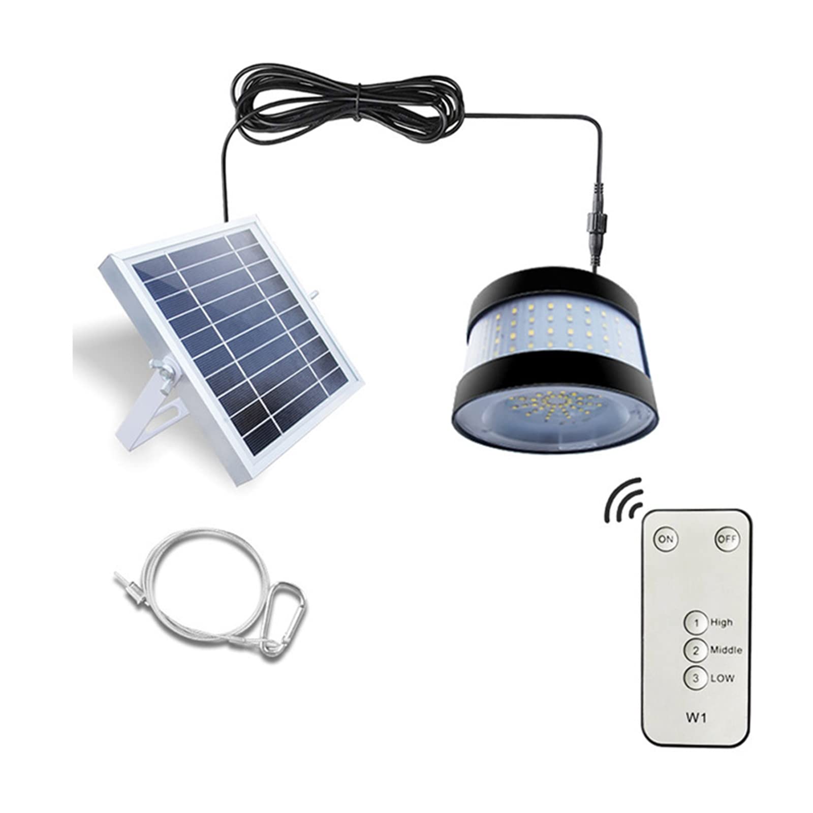 Luz Colgante Solar Con Control Remoto, Interior Al Aire Libre 3 Modos LED Iluminación Colgante Con Brillo Lateral, IP65 Luz Solar A Prueba De Agua Para Jardín Patio Camping