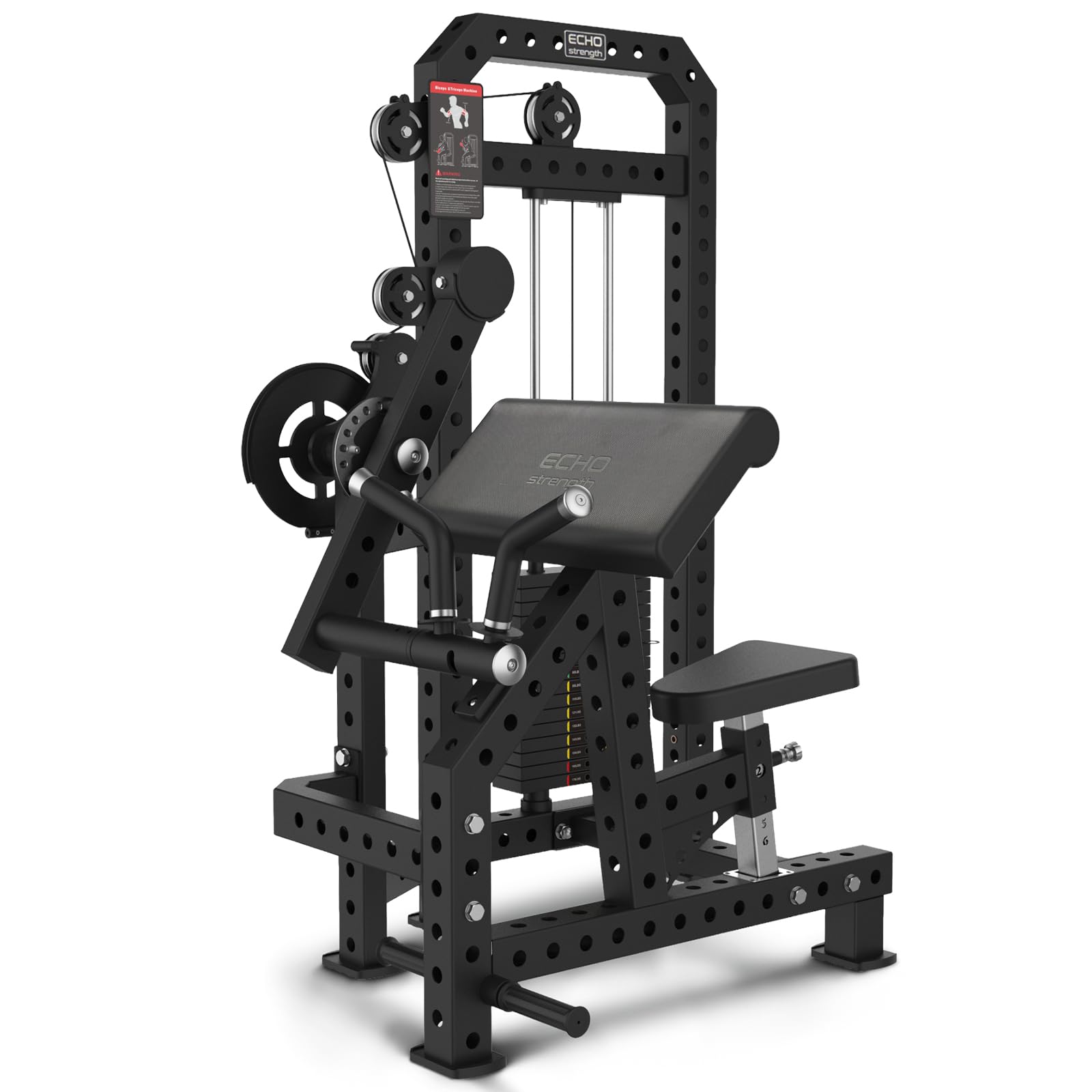 Commercial-Grade Strength Exercise Equipment with 220lb Weight Stack, 3"x3" 12-Gauge Steel Tubing for Home &amp; Gym, Multi-Function Trainer Machine for Strength Training &amp; Body Building