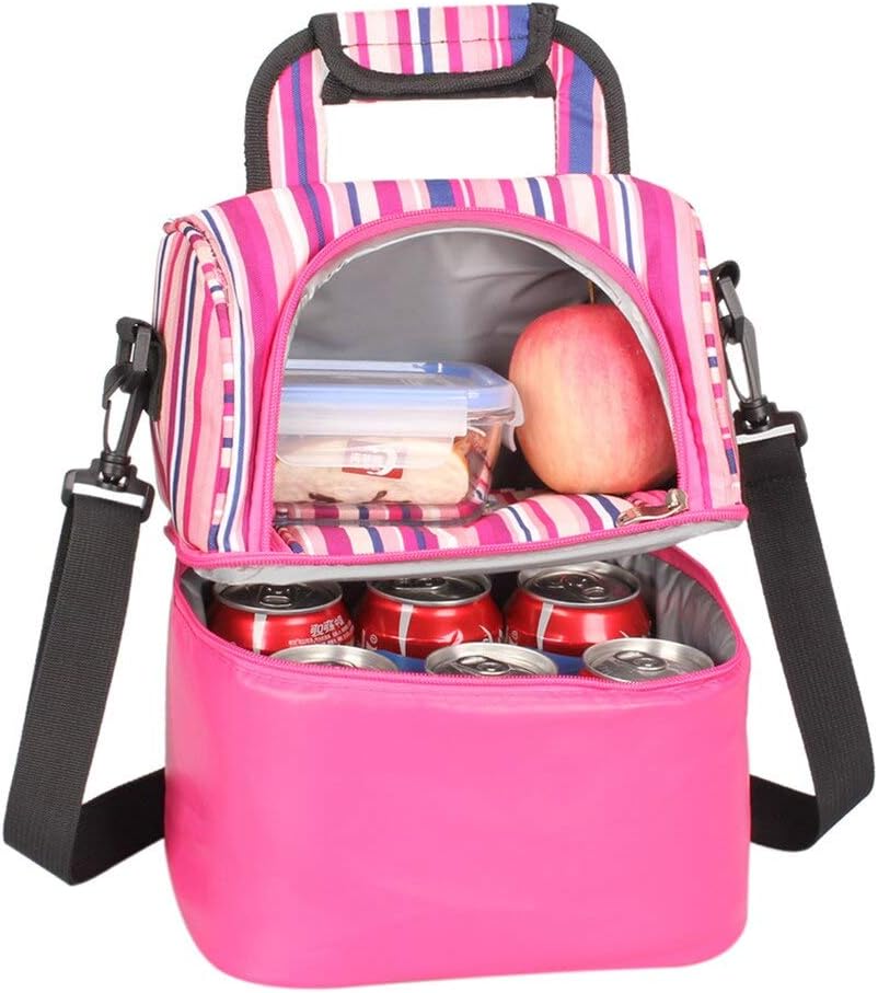 Picnic Baskets Small Picnic Basket Lunch Tote Two Layer Cooler Backpack Outdoor Picnic Bag for Grocery Kayak Camping Hiking