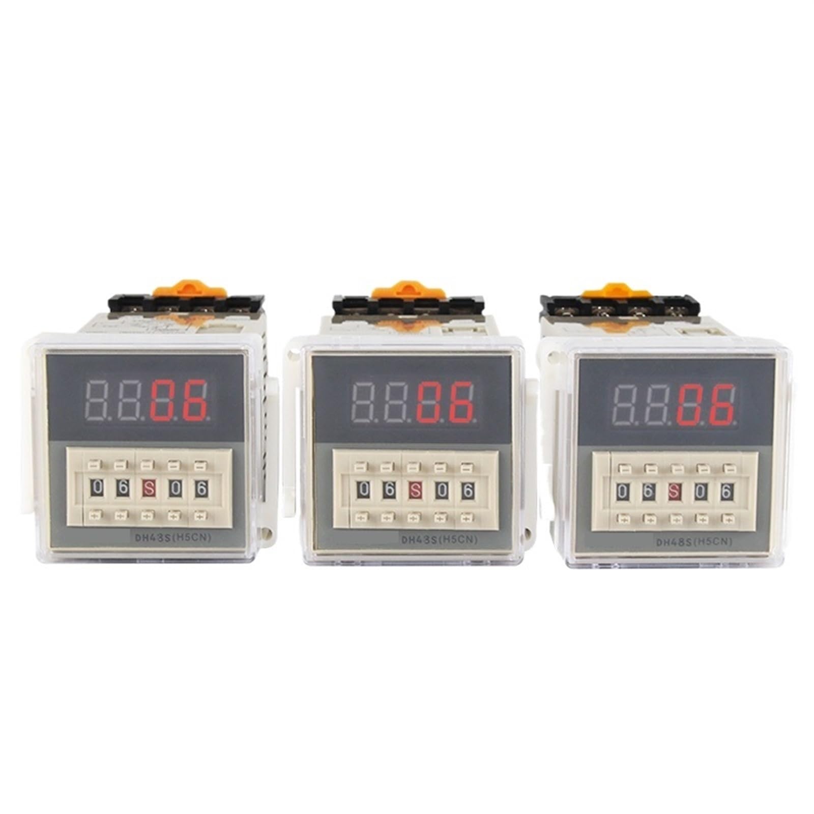 Relais temporisé DH48S-1Z AC110V avec écran LED programmable et embase de prise