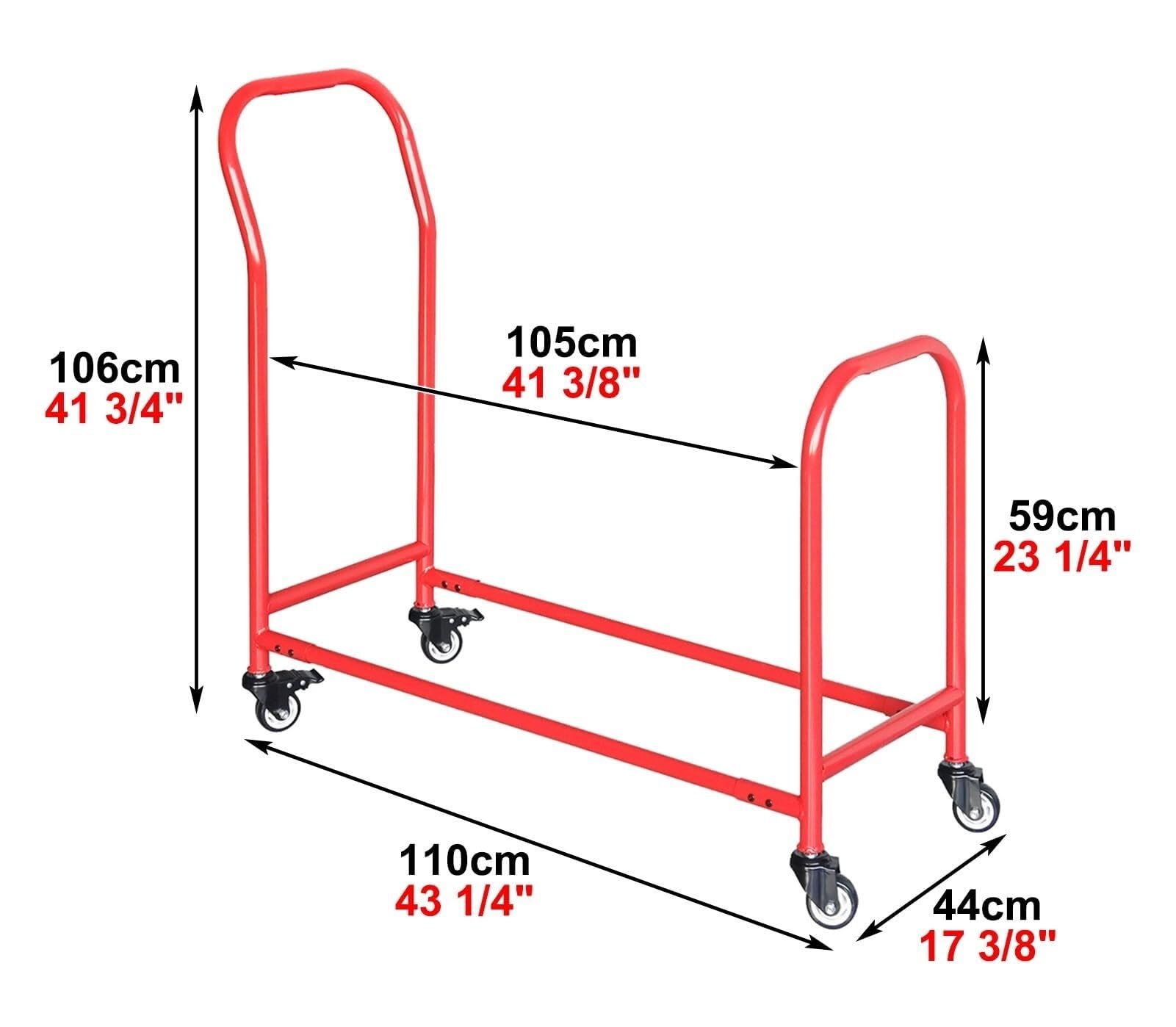 Porta Pneumatici con Ruote, Supporto per Pneumatici da Garage con Maniglia e Ruota, Organizer per mozzi e Cerchi in Metallo