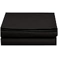 Luxury Flat Sheet on Amazon Elegant Comfort Wrinkle-Free 1500 Premier Hotel Quality 1-Piece Flat Sheet, Queen Size, Black