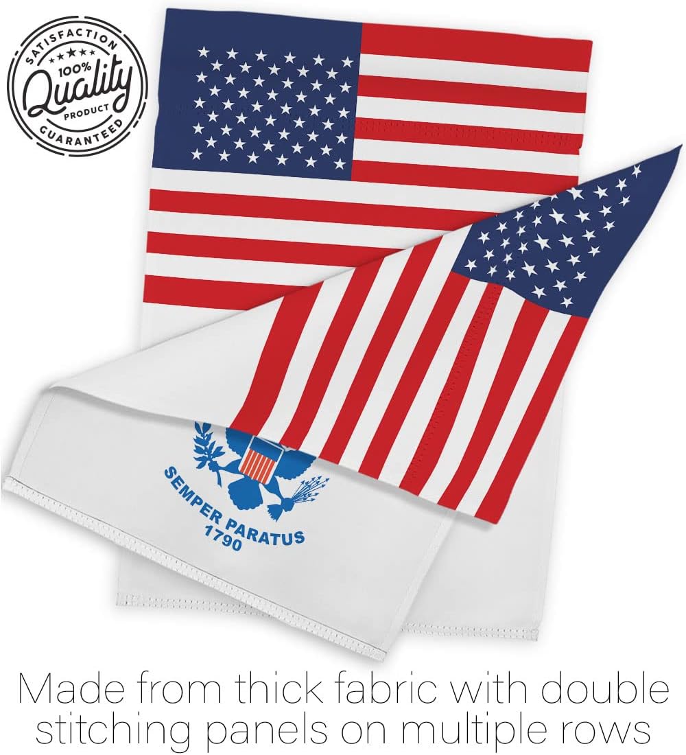US Coast Guard Garden Flag - Armed Forces USCG Semper Paratus United State American Military Veteran Retire Official - House Decoration Banner Small Yard Gift Double-Sided Made in USA 13 X 18.5