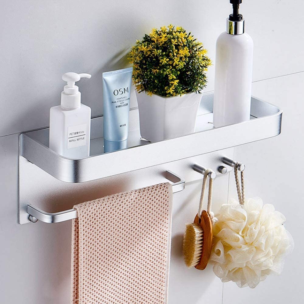 Étagère de serviette en aluminium pour une salle de bain ordonnée et relaxante