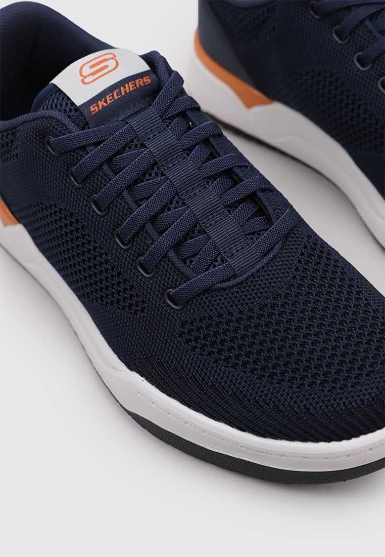 Skechers Men's Corliss-Dorset Sneaker, Bleu Marine, 41 EU
