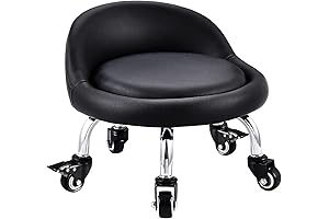 Home Office Floor Roller Seat Lows Chairs for Sitting on Floor with Back Rest