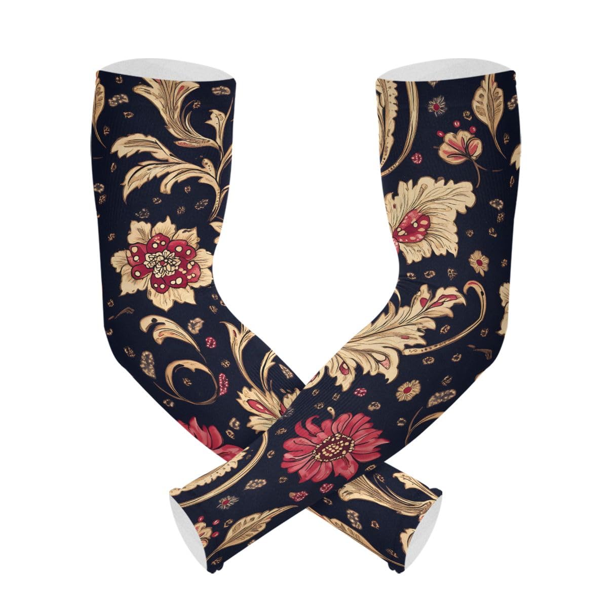 Cooling Arm Sleeves for Men Women UV Sun Protection Arm Covers Paisley India Compression Sleeves Sports Football Golf Cycling