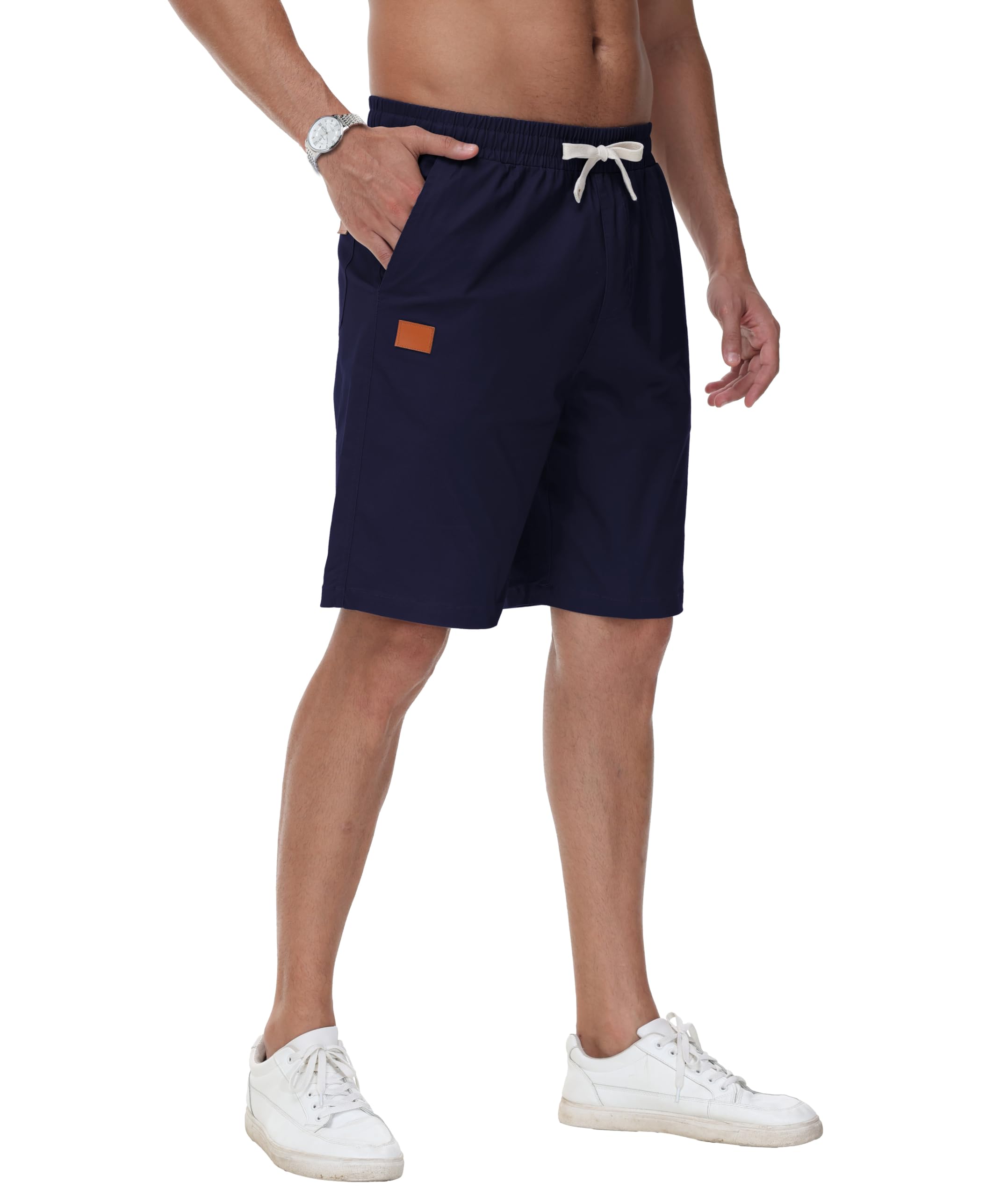 Djtnzdm Pantalones Cortos Hombre Verano Algodon Pantalón Corto Hombre Deportivo Casual Bermudas Hombre Shorts con Bolsillo