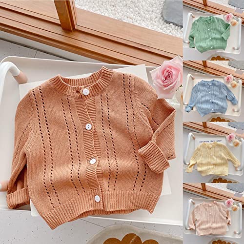 Toddler Baby Girl Knit Cardigan Sweaters Kids Long Sleeve V Neck Sweatshirt Knitwear Button Up Warm Tops Coat4
