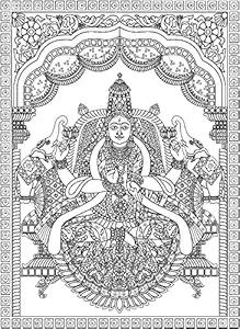 BestUBuy Tanjore Reverse Fibre Glass Painting A3 Size - Lordess Lakshmi (297 x 420 mm),Multicolor