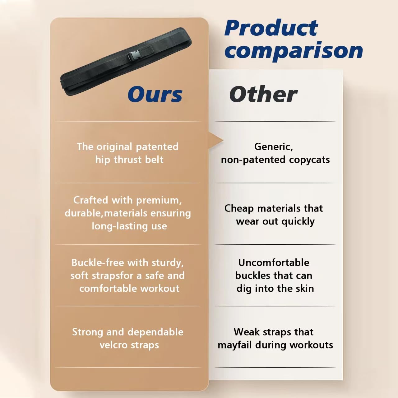 All-in-One Hip Thrust Belt for Dumbbells, Kettlebells, and Plates - Enhanced Hip Protection, Slip-Resistant Padding - Ideal for Gym, Home, and On-the-Go Workouts