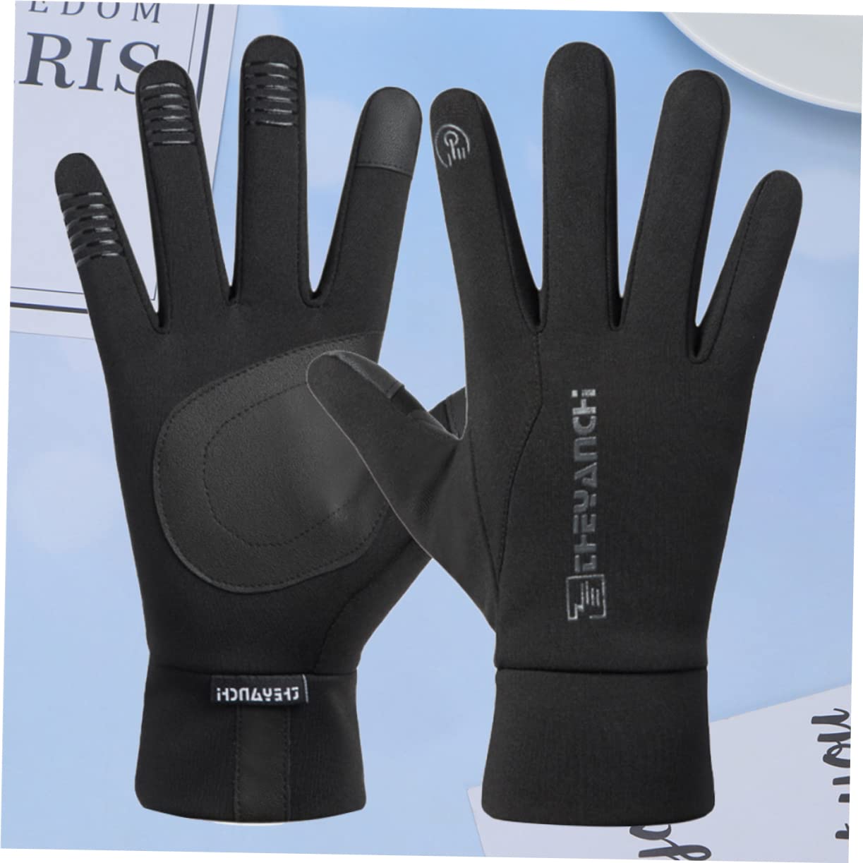GALPADA 1 Pair Outdoor Riding Gloves Winter Warm Touch Screen Cycling Gloves Non Slip Windproof All Finger Design for Enhanced Comfort and Performance Cold Weather