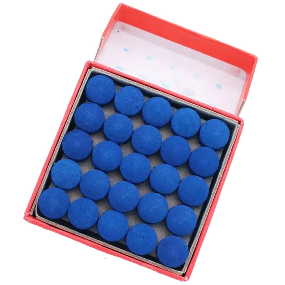 Navani Billiard Snooker Pool Cue Tip, 9mm Size, Made of Leather, Medium Hardness, Blue - 50 Pcs