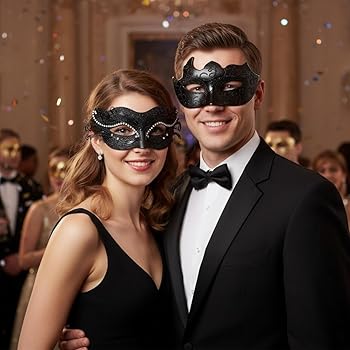 Amazon.com: BCARICH Masquerade Masks For Couples, Women Cosplay