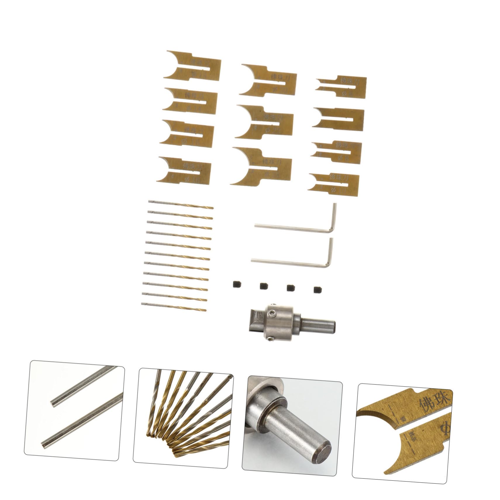 Gatuida Set di 24 Pezzi Punte da Trapano per Anelli in Legno Acciaio Precisione Levigatura per Decorazioni Gioielli Fai-da-te Bricolage