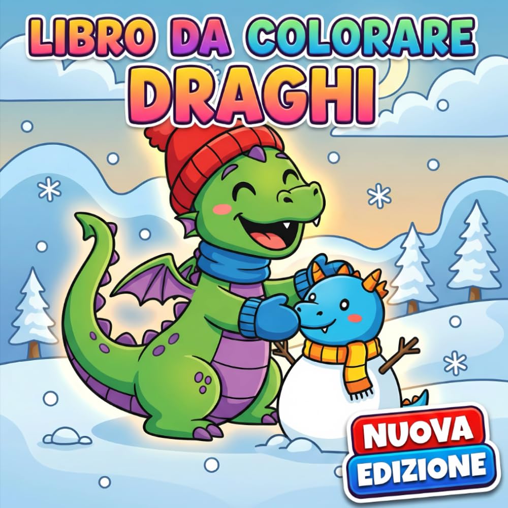 Libro da Colorare Draghi: Oltre 50 Illustrazioni Divertenti E Tenere Per Bambini 6-12 Anni E Ragazzi – Ideale Per Rilassarsi