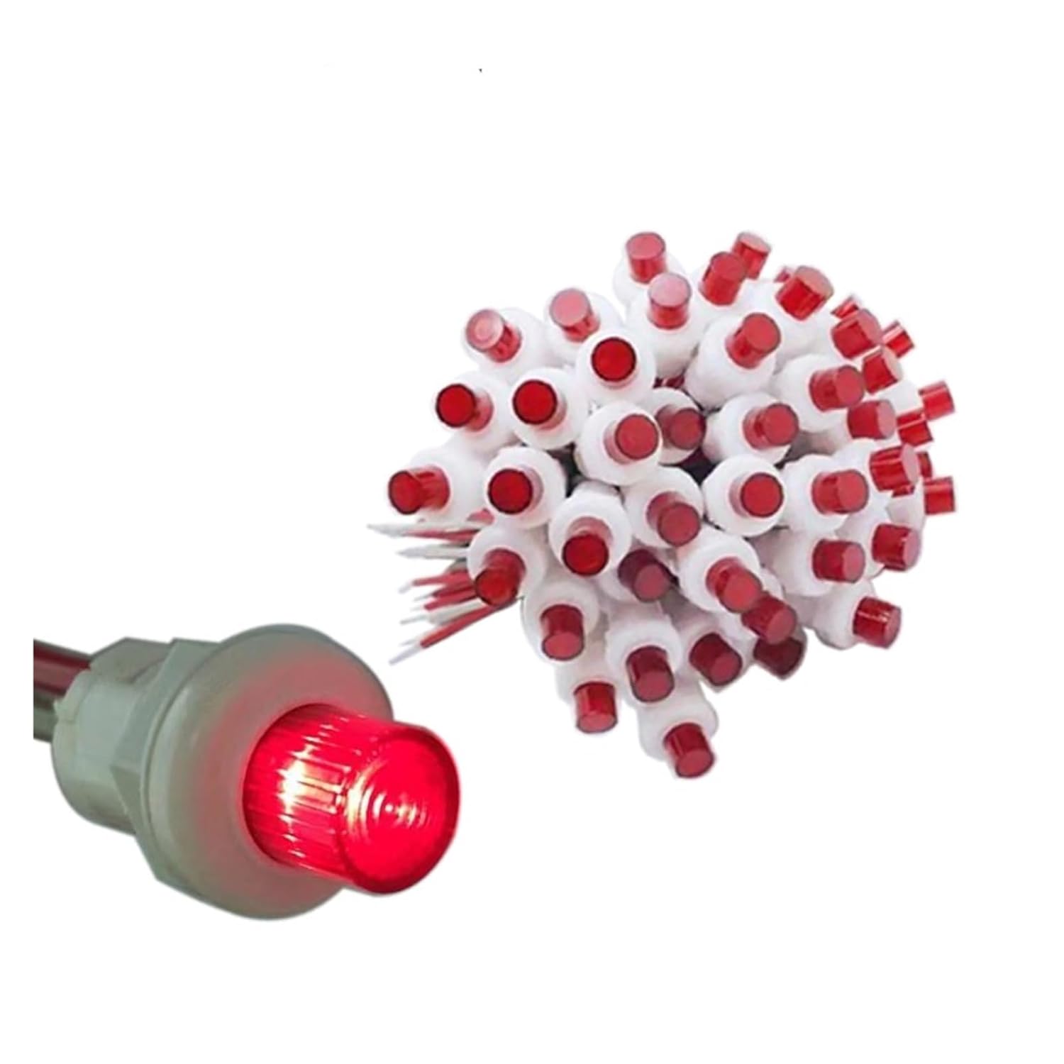 2pcs Emergency LED Driver Test Switch LED Emergency Power Test Switch with Light Button line Length Optional