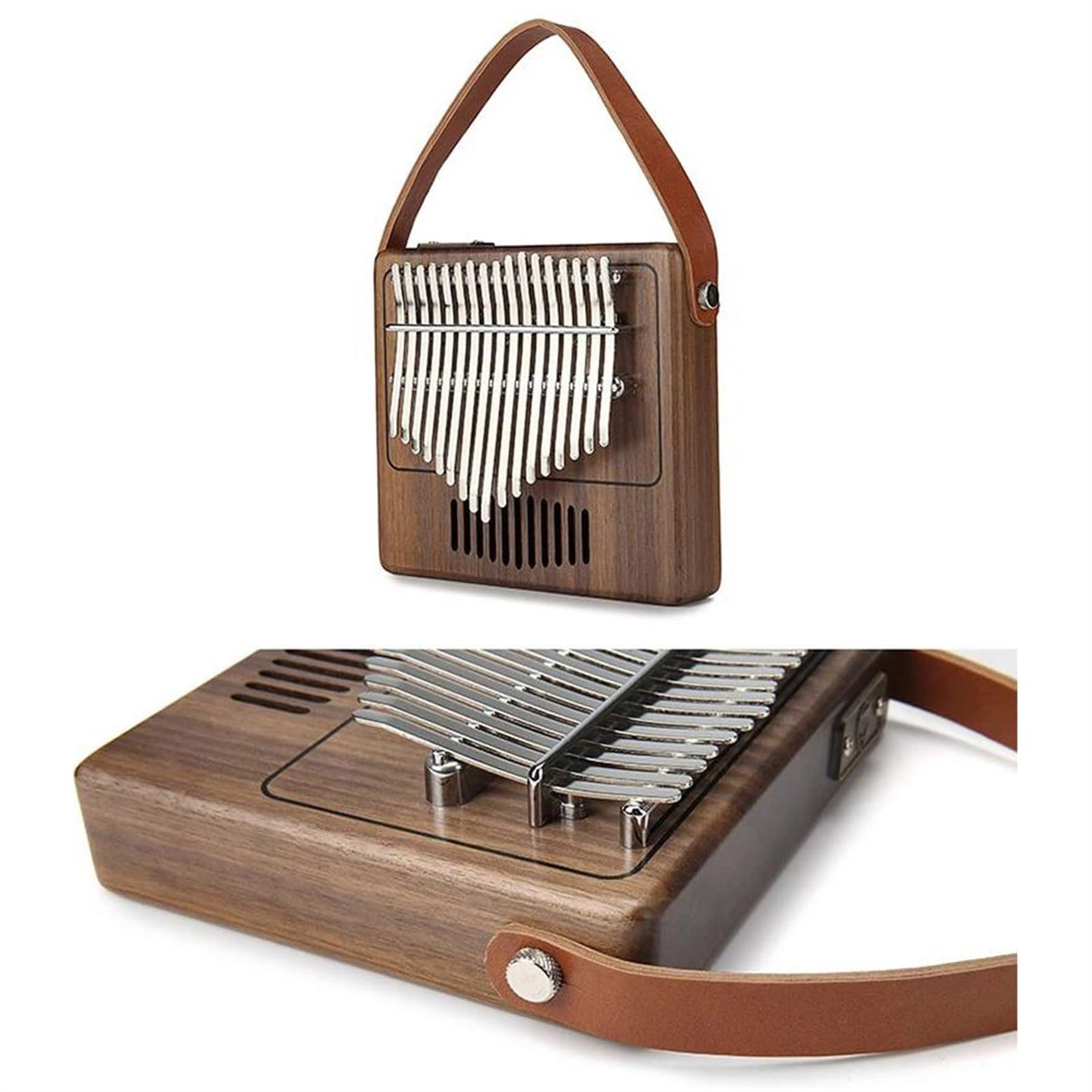 Kalimba Instrumento Kalimba Profesional De 17 Teclas Madera Accesorios Para Kalimba Eléctrica Instrumento Musical Raro Sintetizador Xilófono(A)