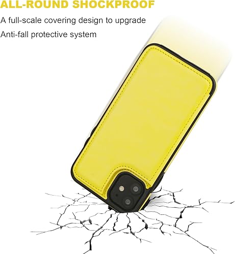 Miniatura 6 de Funda tipo cartera para iPhone 11 con tarjetero y ranuras para tarjetas, doble cierre magnético y funda duradera a prueba de golpes para iPhone 11
