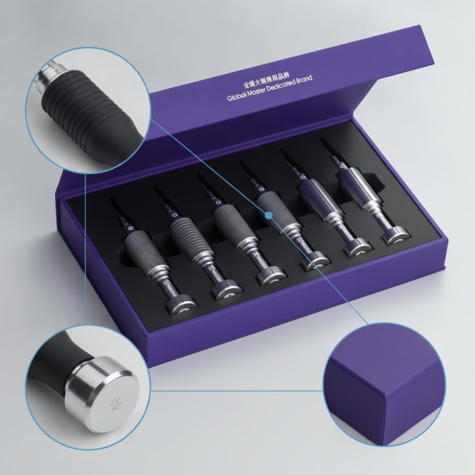 6 Pezzi Set di Cacciaviti di Precisione Antiscivolo Mini Set Cacciaviti Professionale Utensili per Tecnici