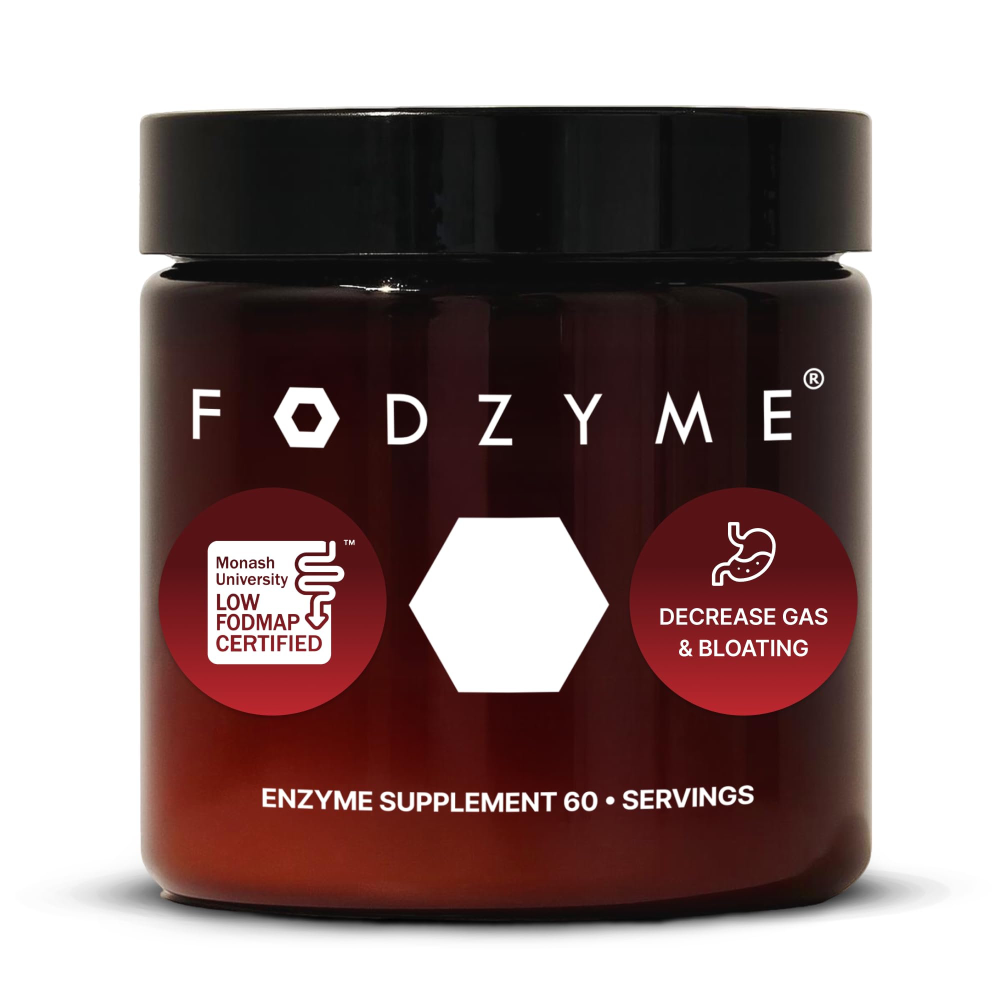 FODZYME® Home Kit Digestive Enzymes for Gut Health, Relief for Bloating, Gas, Constipation, Diarrhea, Abdominal Pain, Low FODMAP, 60 Dose