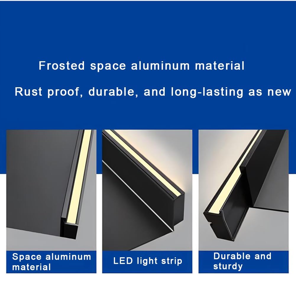 Estantes flotantes de pared con luz LED, estante de aleación de aluminio montado en la pared o estantería, estantes emisores de luz para dormitorio, sala de estar, decoración de almacenamiento