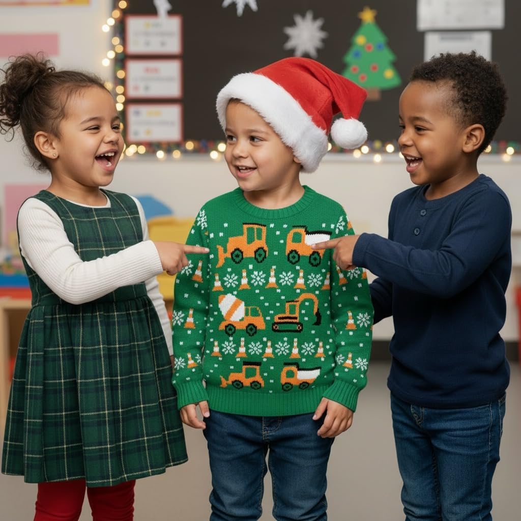 I'm On The Nice List Paw Patrol Chase Toddler Ugly Christmas Sweater Holiday Pullover for Toddler for Boys and Girls