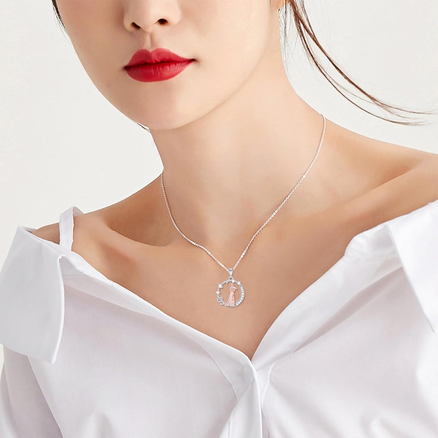 Guitar/Violin/Cello/Painting Necklace for Women Music Lovers 925 Sterling Silver Music Note Treble Clef Pendant Musical Jewelry Musical Art Gifts for Christmas Birthday - Image 2