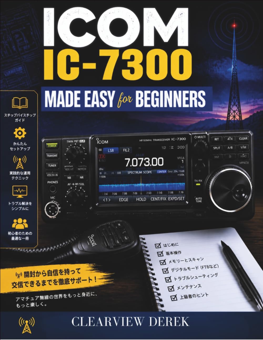 ICOM IC-7300 初心者でも簡単に: ラジオ体験を最高のパフォーマンスで楽しむための、専門家によるセットアップ、必須のヒント、そしてステップバイステップガイド