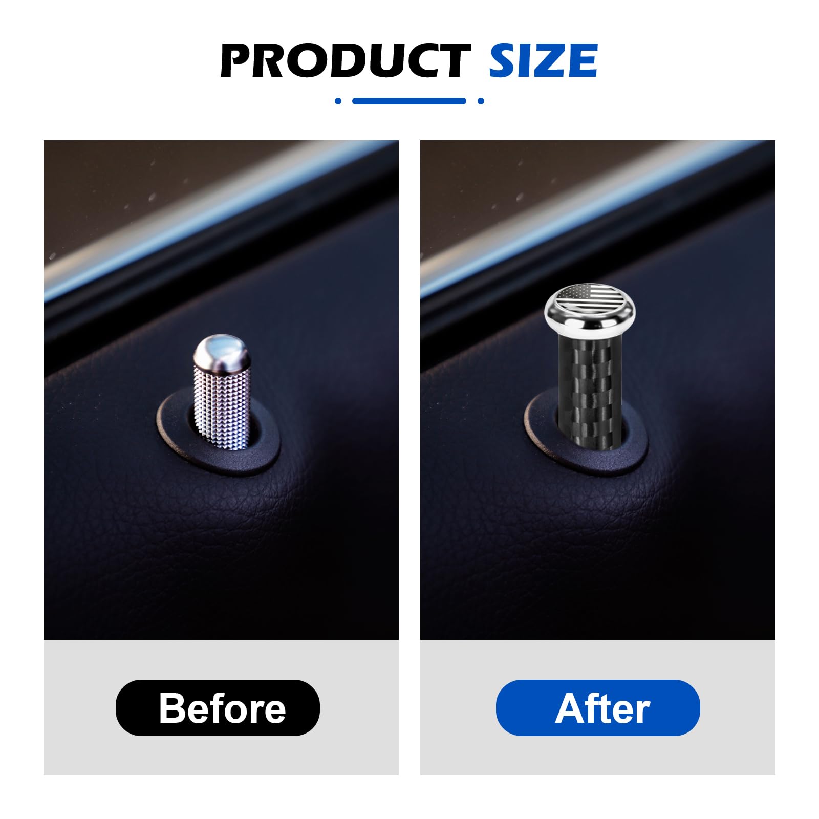 Carbon Fiber American Flag Door Knobs - FREE SHIPPING -3