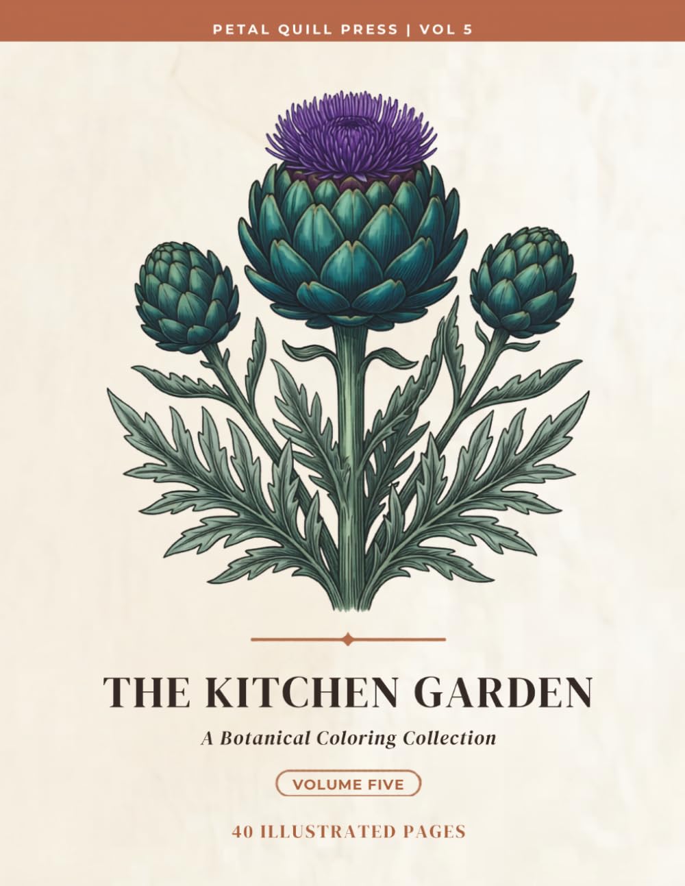 The Kitchen Garden: A Botanical Coloring Book for Adults (Petal Quill Botanical Coloring Collection)