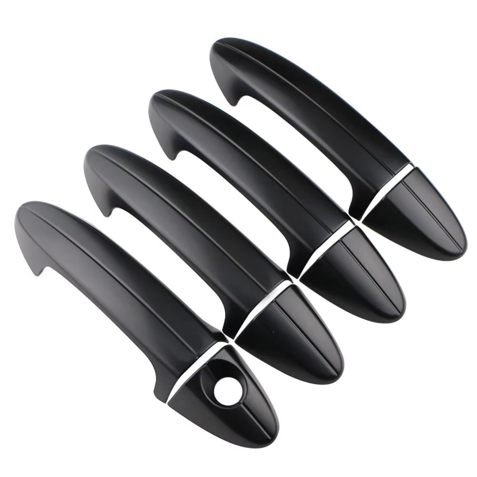 Qdzvalumv One Color Car Door Handles Cover Shell Compatible With For Ecosport 2018-2022 Car Door Bowl Protector Cover Anti Scratches Outer Door Handle Sticker Accessories Set(1Hole Black)