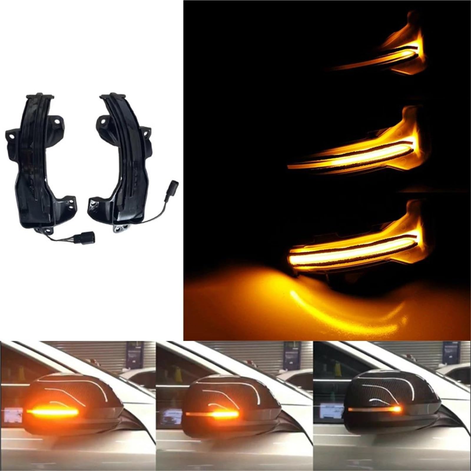 Genérico 2 * Luces Señal Giro Dinámicas Con Indicador Espejo Lateral Coche 34350-T0A-H01 34300-T0A-H01 Para CRV 2012-2018