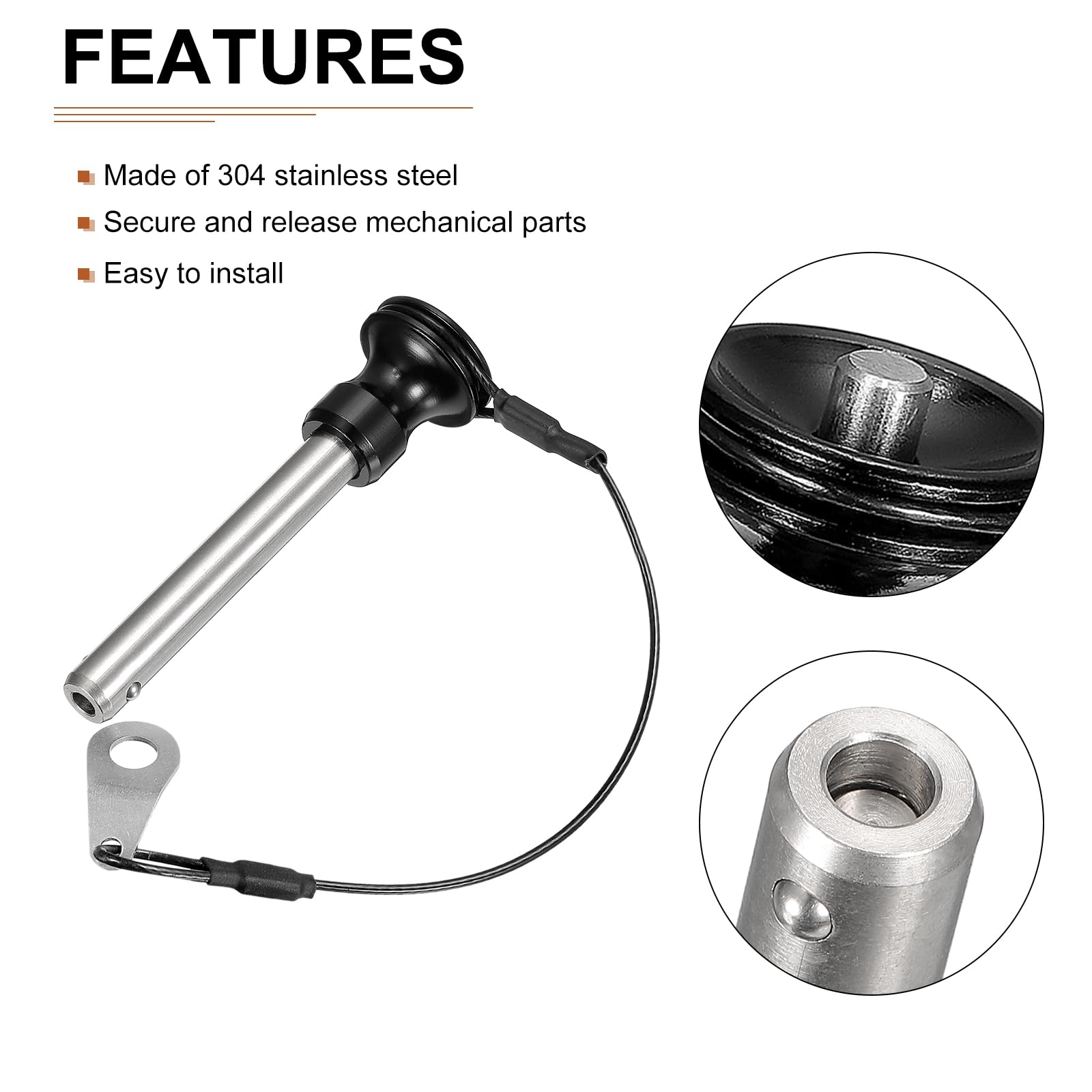 DTGN 8mmx41mm(DxL) Quick Release Pin, Good for Quickly Connecting Hooking Up Components - Image 3