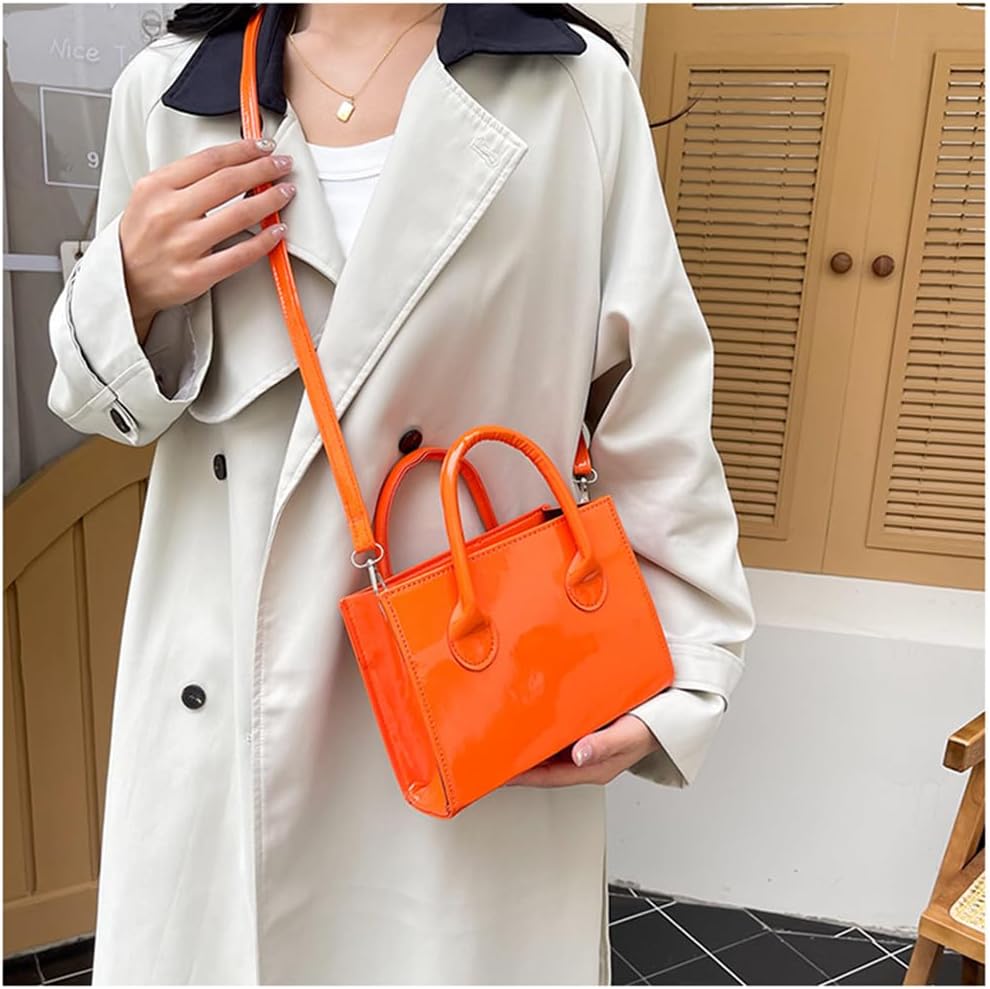 Patent Leather Handbag Shinny Clutch Purse Mini Shoulder Bag Evening Purse for Women - Image 2