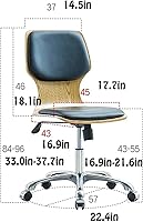 Vista 3 de LIOONS Silla de oficina resistente, silla de oficina, silla de escritorio ajustable en altura, cojín grueso, silla de computadora, sillas de gestión