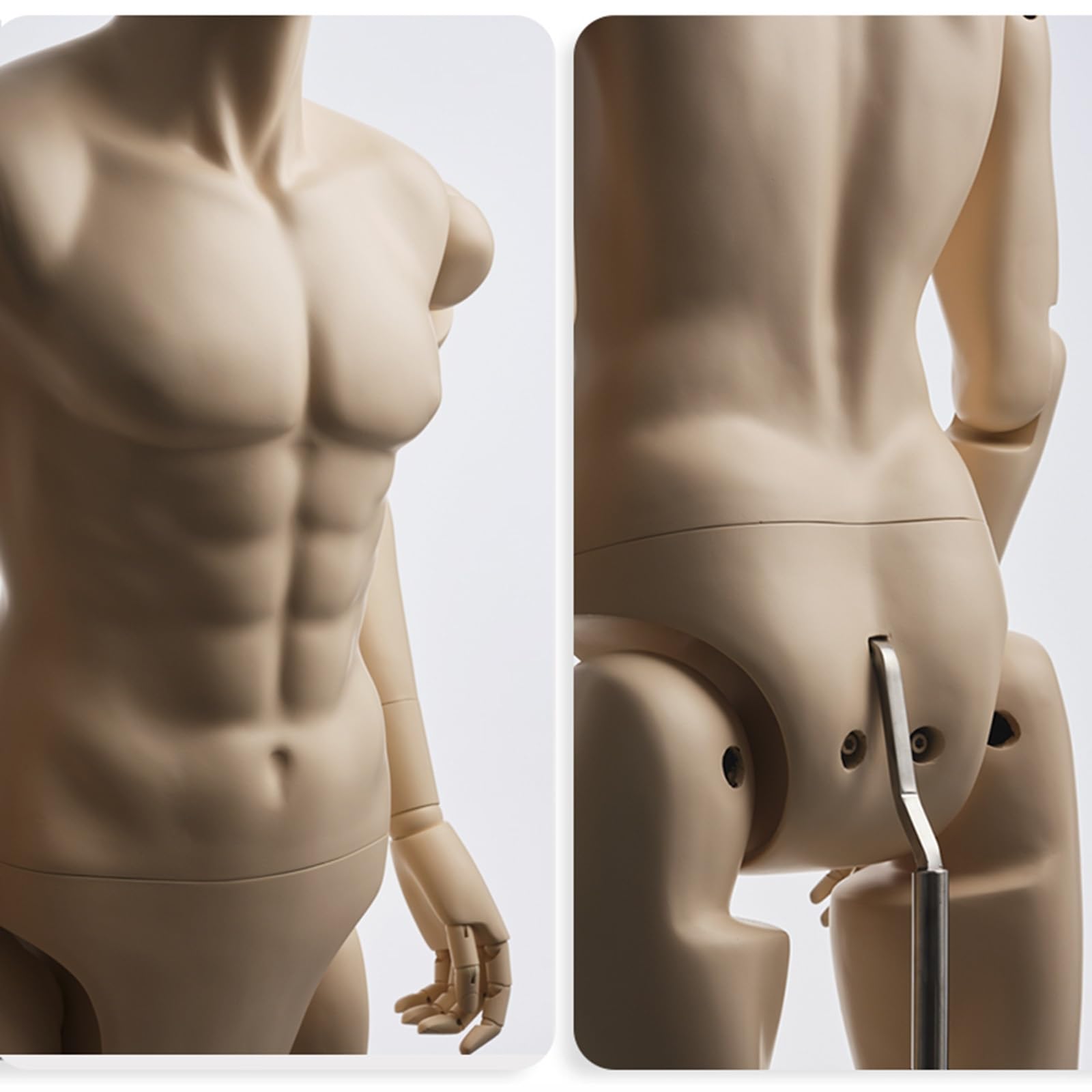 Schaufensterpuppenkleid, verstellbare Ganzkörper-Schaufensterpuppe, große männliche und weibliche Schaufensterpuppe mit Gesichtszügen und abnehmbaren Armen, ideal für Bekleidungsgeschäfte un