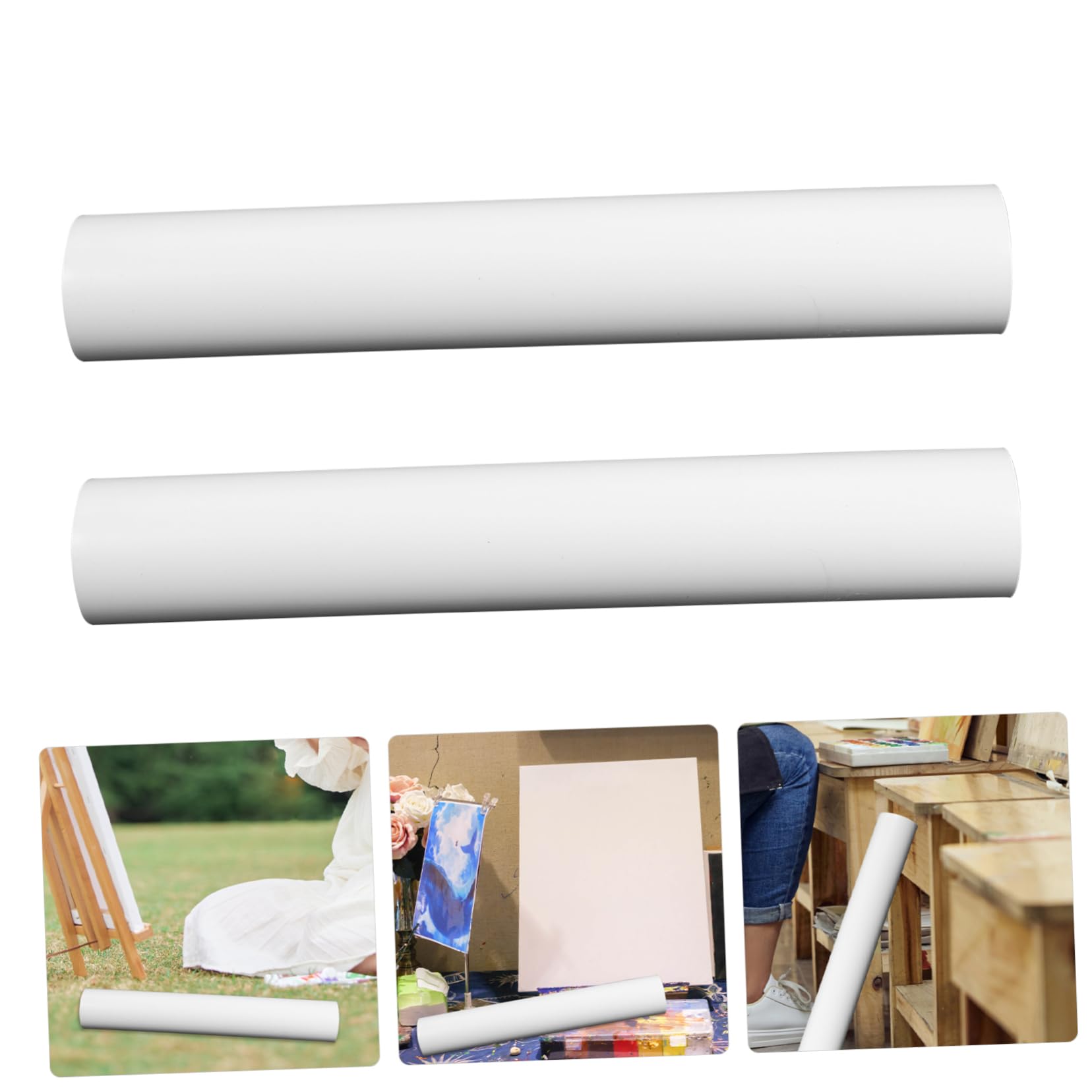 ARTIBETTER 5sets Artwork Storage Tube Round Reusable Poster Tube for Transport Protection 2pcs*5