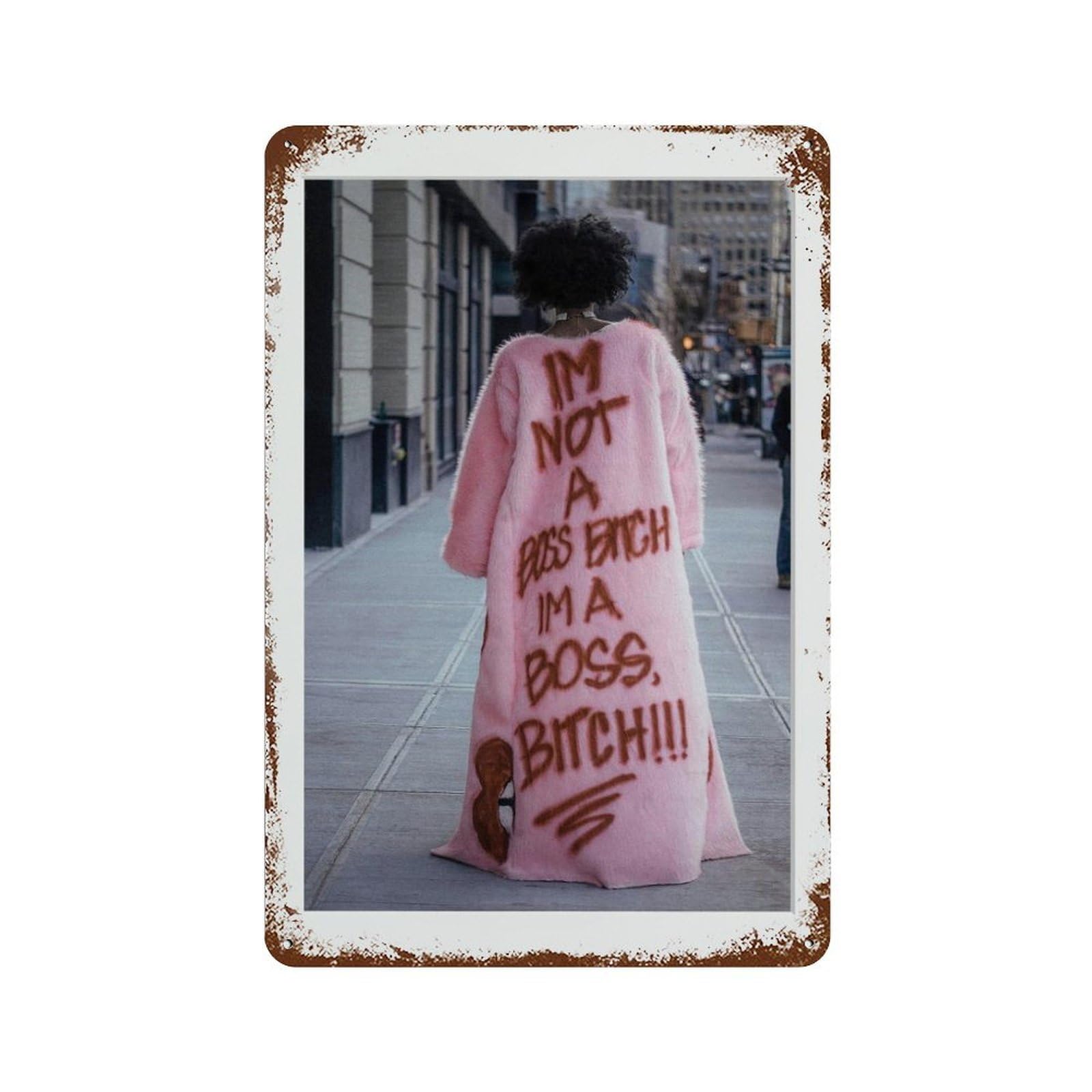 xiaoxiaoshen Girl Boss Vibes, Feminist Wall Decor Art Metal Tin Poster Modern Home Decor Art Home Bar Shop Decorations Vintage Sign 30x20cm