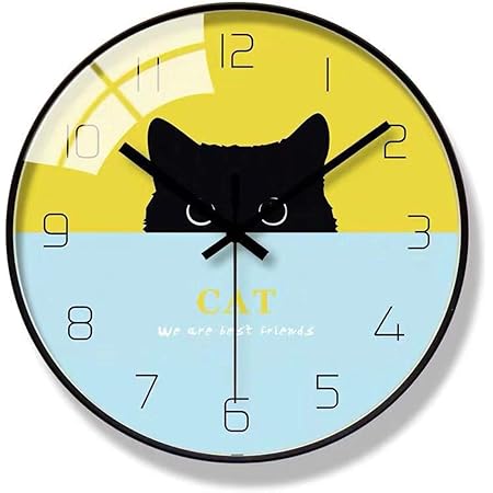 Amazon Co Jp Akiraki 掛け時計 デジタル 北欧 黒猫 猫柄 おもしろ かわいい サイレント連続秒針 壁掛け時計 時計 インテリア おしゃれ コンパクト 飾り 子供部屋 新築祝い 結婚祝い プレゼント 自宅用 子供部屋 学校 オフィス 飲食店 ホーム キッチン