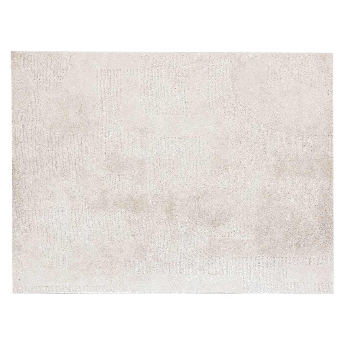 Tapis décoratif Ivoire Esprit berbère Motif en Relief 150 x 200 cm - Atmosphera