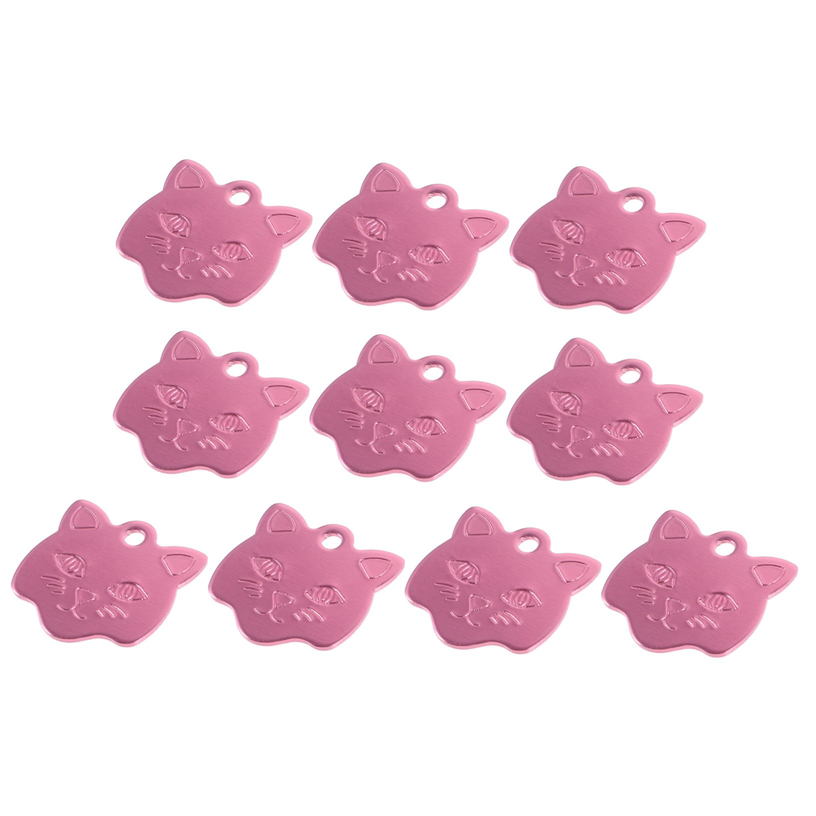 TOYANDONA 5 Set Medaglietta Per Animali Domestici Etichetta Chiacchierata Animale Domestico Tag Collare Per Cani Targhetta Per Il Del Collare Del Cane Lega Di Alluminio Rosa 10 Pezzi*5
