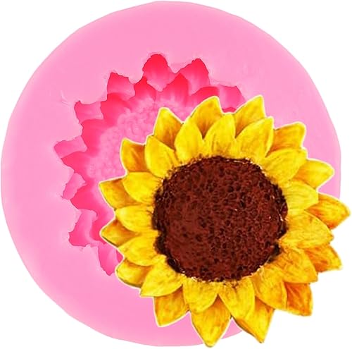 Moldes de silicona de girasol, moldes de fondant de flores 3D para decoración de pasteles, decoración de cupcakes, caramelo, chocolate, flores,
