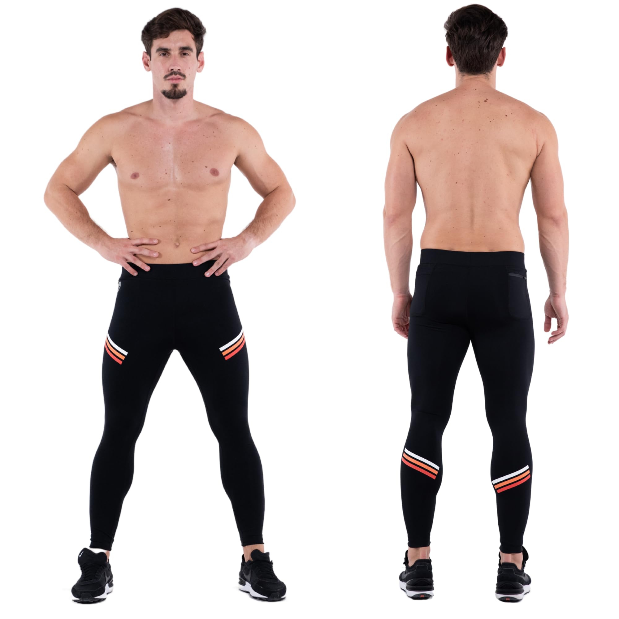 Kapow Meggings Męskie legginsy Performance Pro Sport Kompresja z kieszeniami