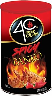 4C Premium Spicy Bread Crumbs, Spicy Panko Plain 1 Pack, Flavorful Crispy Crunchy, Value Pack (8 Ounce)